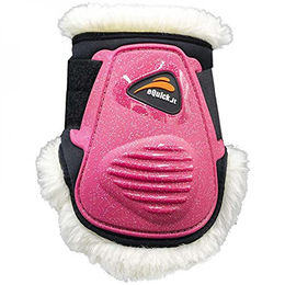 Produktbild von EQUICK Streichkappe eLight Unicorn Fluffy Rosa Größe S aus Stoff