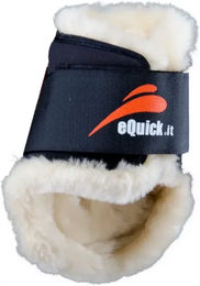 Produktbild von eQuick Streichkappen Gamaschen aus Kunststoff Schwarz Größe M