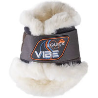 Produktbild von eQuick Vibe Fluffy Hinterbeingamaschen für Vollblut Pferde in Braun-Weiß