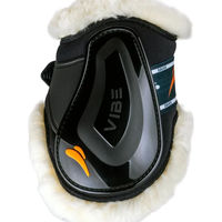 Produktbild von eQuick Vibe Fluffy Hinterbeingamaschen für Vollblut Pferde in Schwarz