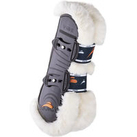 Produktbild von eQuick Vibe Fluffy Vorderbeingamaschen für Vollblut Pferde in Schwarz-Weiß