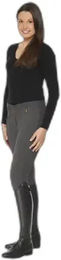 Produktbild von Equicomfort Lycra-Reithose für Damen aus Baumwolle Schwarz Grau Größe 34