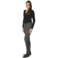 Produktbild von Equicomfort Lycra-Reithose für Damen aus Baumwolle Schwarz Grau Größe 34