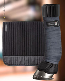 Produktbild von Equiline Bandagierunterlagen Xaviar Gamaschen 4er Set Schwarz