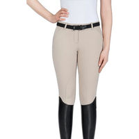 Produktbild von Equiline Boston Reithose Damen mit Kniebesatz aus Baumwolle Beige Größe 40