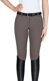 Equiline Boston Reithose Damen mit Kniebesatz aus Baumwolle Grau Braun Größe 38 – Bild 1 von 4