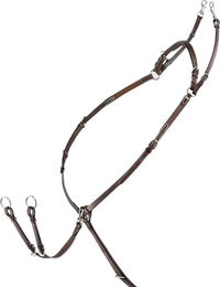 Produktbild von Equiline Brustpanzer aus Leder in Braun für Warmblut Pferde