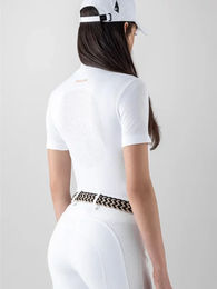 Produktbild von Equiline Camec Reitshirt für Damen in Weiß Größe M/L