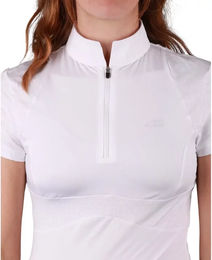 Produktbild von Equiline Cellac Reitturnier-Poloshirt Damen Weiß XL