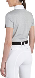Equiline Clarac Turnier Poloshirt Reitshirt für Damen aus Polyamid in Weiß oder Grau Größe L – Bild 1 von 2