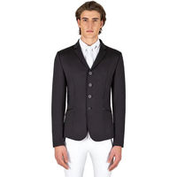 Produktbild von Equiline Croftec Wettkampfjacke für Herren mit technischem Mesh-Rücken und -Seiten in Schwarz