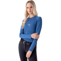 Produktbild von Equiline Damen Langarm-Reitshirt Cudik Blau XL/2XL