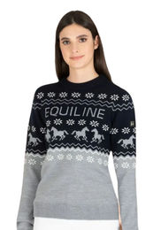 Produktbild von Equiline Damen Pullover Nitan Navy Blau
