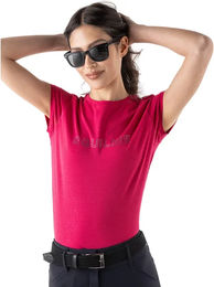 Equiline Dania Damen T-Shirt mit Strass in Rosa Magenta – Bild 1 von 1