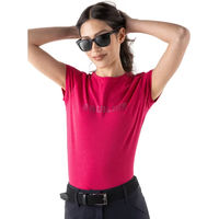 Produktbild von Equiline Dania Damen T-Shirt mit Strass in Rosa Magenta