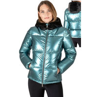 Produktbild von Equiline Daunenjacke Gatheg Green Beetle Damen Winterjacke Grün
