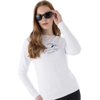 Produktbild von Equiline Dona Horse Reit-Sweatshirt für Damen in Rosa und Weiß