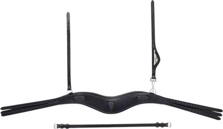 Produktbild von Equiline Dreigliedriges Reitkopfstück aus Leder anatomisch geformt und schlank für Vollblut in Schwarz oder Braun