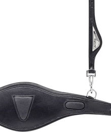 Produktbild von Equiline Dreiteiliges Genickstück aus Leder in Schwarz für Vollblut