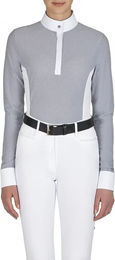 Produktbild von Equiline Eliciae Reitshirt für Damen mit langen Ärmeln in Blau oder Grau Größe XXL