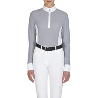 Produktbild von Equiline Eliciae Reitshirt für Damen mit langen Ärmeln in Blau oder Grau Größe XXL