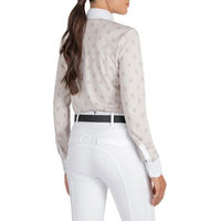 Produktbild von Equiline Emerie Turniershirt Damen Langarm Grau Beige Größe 38