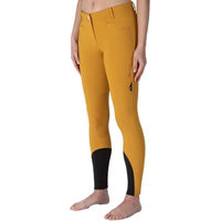 Produktbild von Equiline Eqash Reithose Damen mit Mid Grip und Strass in Gelb Größe 42