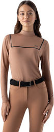 Equiline EQASTE Langarmshirt Second-Skin Damen mit technischem Gewebe mocha mousse Größe XS – Bild 1 von 1