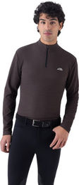 Equiline EQCAGLI Langarm Zip-Sportshirt Herren Coffee Bean Größe XXL – Bild 1 von 1