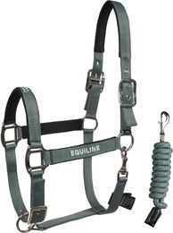 Equiline Eqcalong Set aus Halfter und Longiergurt für Pferde in Grün – Bild 1 von 1