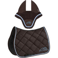 Produktbild von Equiline Eqchroma Sattelset mit Schabracke und Fliegenhaube aus Polyester