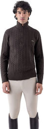 Equiline EQCOCO Pullover mit 1/2-Reißverschluss für Herren in Coffee Bean Größe S – Bild 1 von 1
