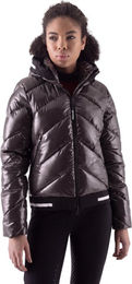Equiline EQCOMB glänzend wattierte Jacke Damen Coffee Bean Größe L – Bild 1 von 1
