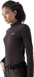 Equiline EQEBLE Damen Sportshirt aus Rippenstoff Langarm Farbe Coffee Bean Größe S – Bild 1 von 1