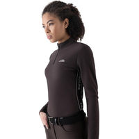 Produktbild von Equiline EQEBLE Damen Sportshirt aus Rippenstoff Langarm Farbe Coffee Bean Größe S