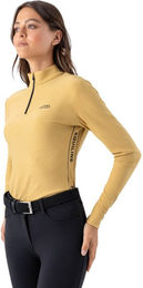 Equiline EQEBLE Damen Sportshirt aus Rippenstoff Langarm khaki stone Größe XXL – Bild 1 von 1