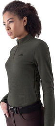 Equiline EQEBLE Damen Sportshirt aus Rippenstoff Langarm Olive Night Größe XXL – Bild 1 von 1
