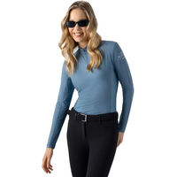 Produktbild von Equiline Eqedison Reitshirt für Damen mit 3/4-Reißverschluss Blau XL