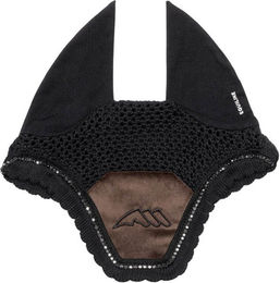 Equiline EQENTI Fliegenhaube mit Samtpatch in Schwarz aus Baumwolle und Polyester – Bild 1 von 2
