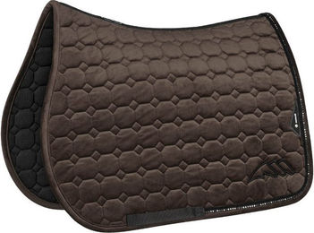 Equiline EQENTI Octagon Schabracke aus Samt in Schwarz – Bild 1 von 3
