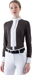 Equiline EQGLEN Langarm Turnierhemd Damen Coffee Bean Größe M – Bild 1 von 1