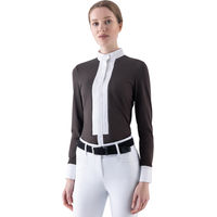 Produktbild von Equiline EQGLEN Langarm Turnierhemd Damen Coffee Bean Größe XL