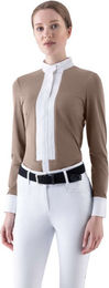 Equiline EQGLEN Langarm Turnierhemd Damen Greige Größe M – Bild 1 von 1