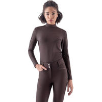 Produktbild von Equiline EQGLIN Langarmshirt Second Skin Damen Coffee Bean Größe L