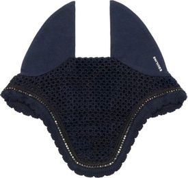 Produktbild von Equiline Eqlustra Fliegenohren für Vollblut und Warmblut aus Baumwolle Blau