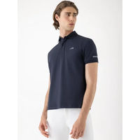 Produktbild von Equiline Eqpartek Reitpoloshirt für Herren aus Baumwolle Blau Größe M
