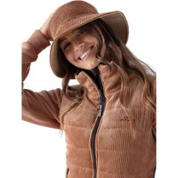 Produktbild von Equiline Eqsit Reitweste Damen ärmellos Velours Schwarz Braun