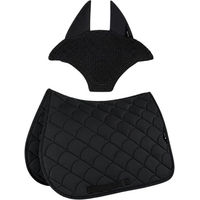 Produktbild von Equiline Eqvibe Schabracke und Fliegenhaube-Set Schwarz Größe Springen N
