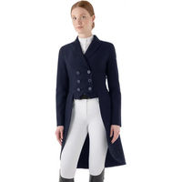 Produktbild von Equiline Eqzeffiro Damen Dressurfrack mit Mesh-Einsatz in Marineblau