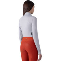 Produktbild von Equiline Estrae AntiUV Second Skin Funktionsshirt Damen Reitshirt Sommer Weiß Grau Größe L